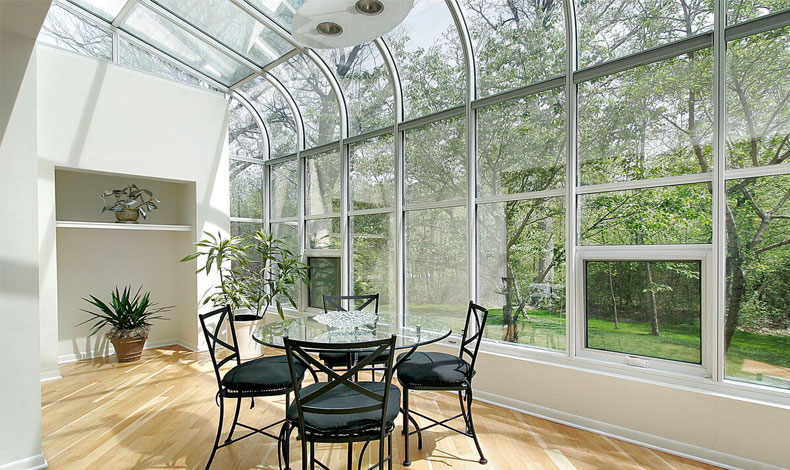 阳光房用这种板材比玻璃寿命更久,聚碳酸酯板阳光房|至尊卡尔阳光房