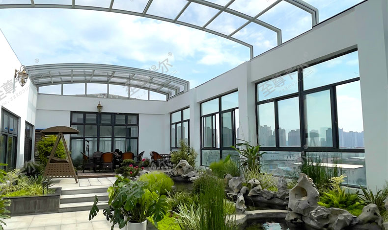 30平空中花园露台设计，先搭建移动阳光房，你做对了吗？
