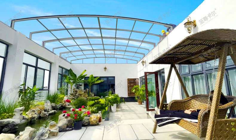 可移动的透明屋顶，让空间更加灵动，让家充满阳光与温暖-至尊卡尔阳光房