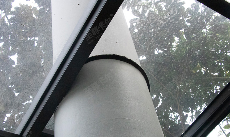 带柱子的露天阳台怎么封？用折叠式阳光房封露台，既好看又实用-至尊卡尔阳光房