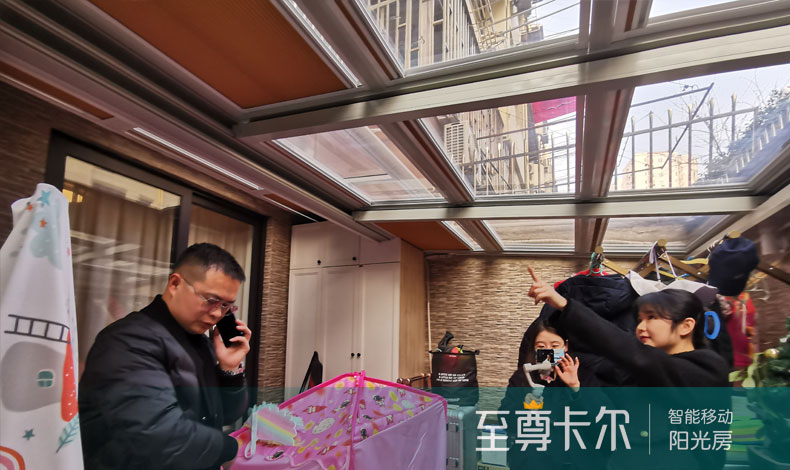 上海天井搭移动阳光房设计效果图|让小天井成为理想小天地！